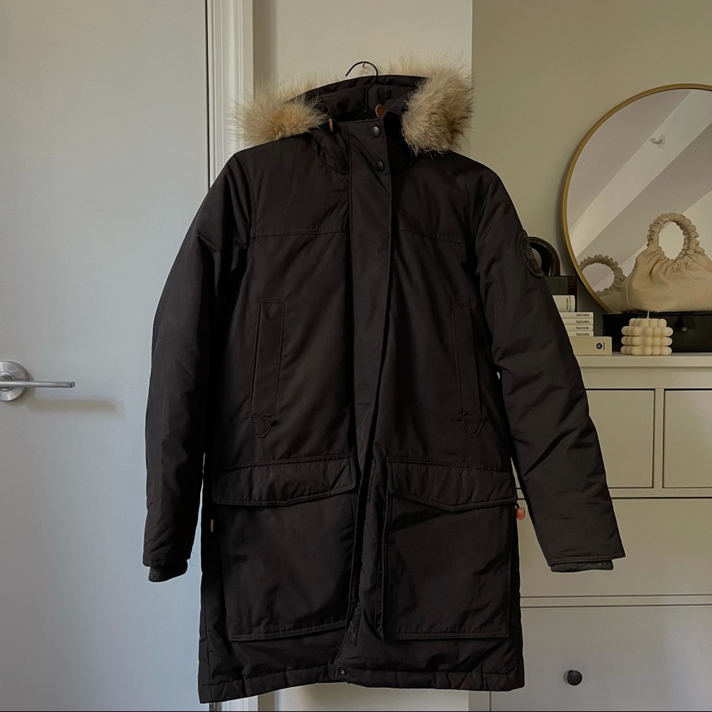 Woolrich White Collection Patrol Down Parka in Black
